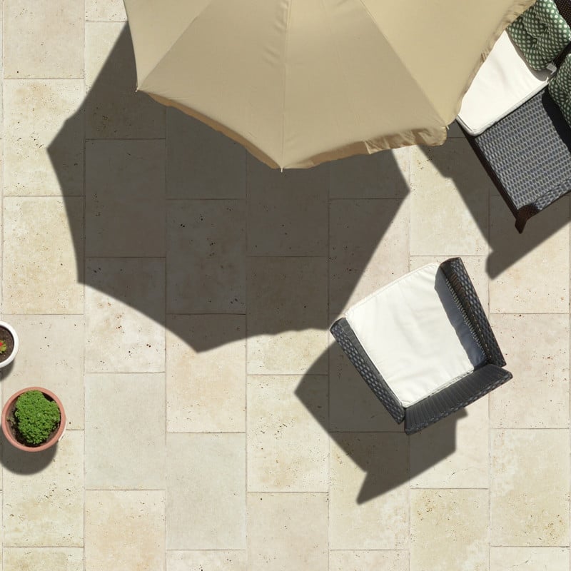 Carrelage Travertin 1er Choix - Crème - 40x60 cm 