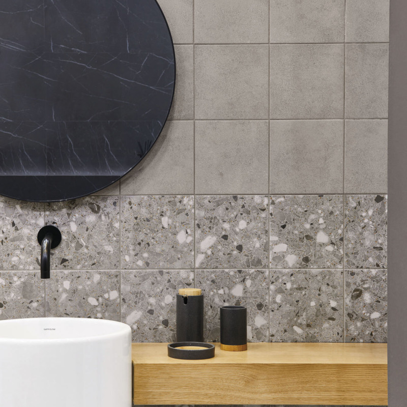Grès émaillé - DANDY Grey - DANDY TERRAZZO Grey