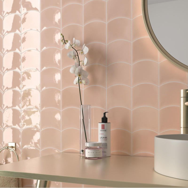 Faïence - WAVE PRIMROSE PINK 12X12WA