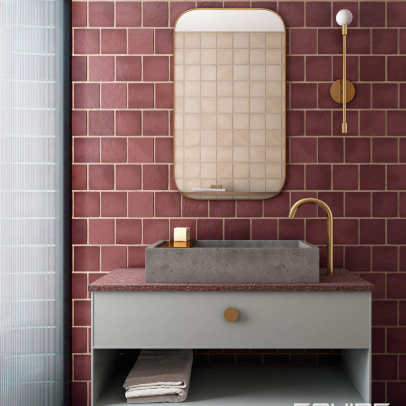 Faïence - MAGMA BURGUNDY 13.2X13.2