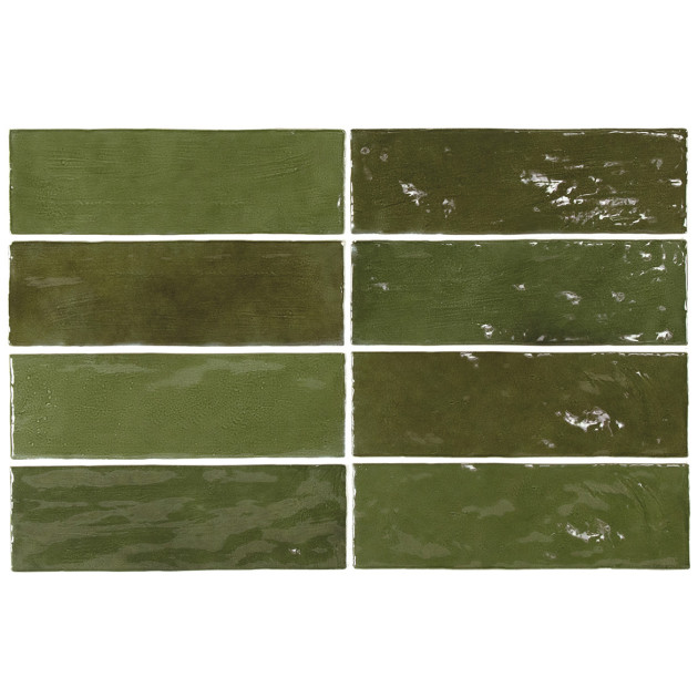 Faïence - LA RIVIERA BOTANICAL GREEN 6.5X20