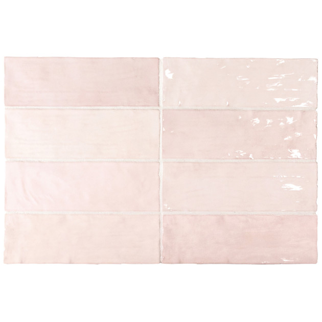 Faïence - LA RIVIERA ROSE 6.5X20