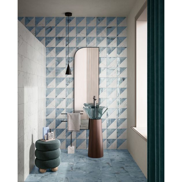 Carrelage Effet Marbre DIMORE (DC) - Onice Azzurro - Dimoria Eulalia Statuario