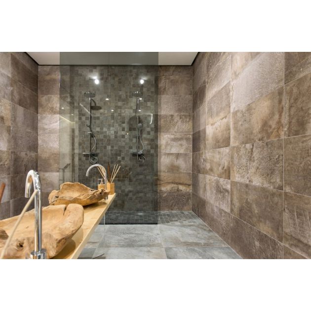 Carrelage Effet Pierre CLIMB (DC) - Noce - Grigio - Mosaïque Grigio