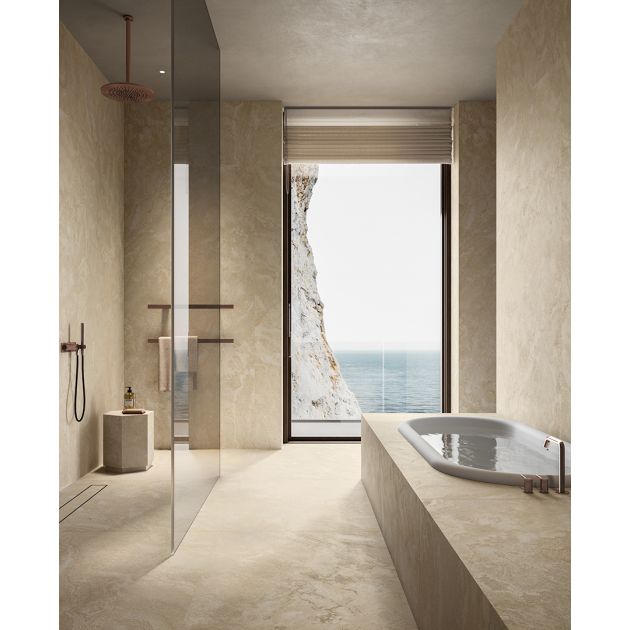 Carrelage Effet Pierre DINAMIKA (DC) - Alabastrino Pure Cross Cut