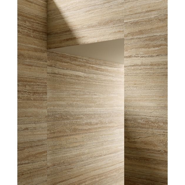 Carrelage Effet Pierre DINAMIKA (DC) - Travertino Moka Vein Cut