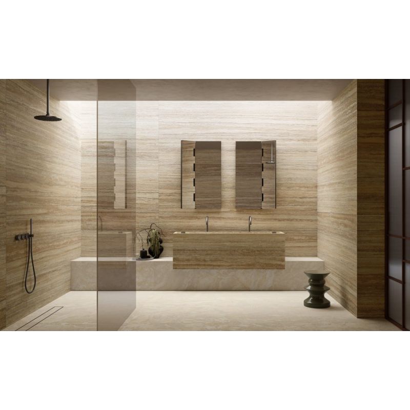 Carrelage Effet Pierre DINAMIKA (DC) - Travertino Moka Vein Cut