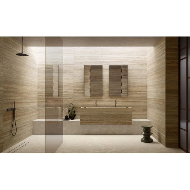 Carrelage Effet Pierre DINAMIKA (DC) - Travertino Moka Vein Cut
