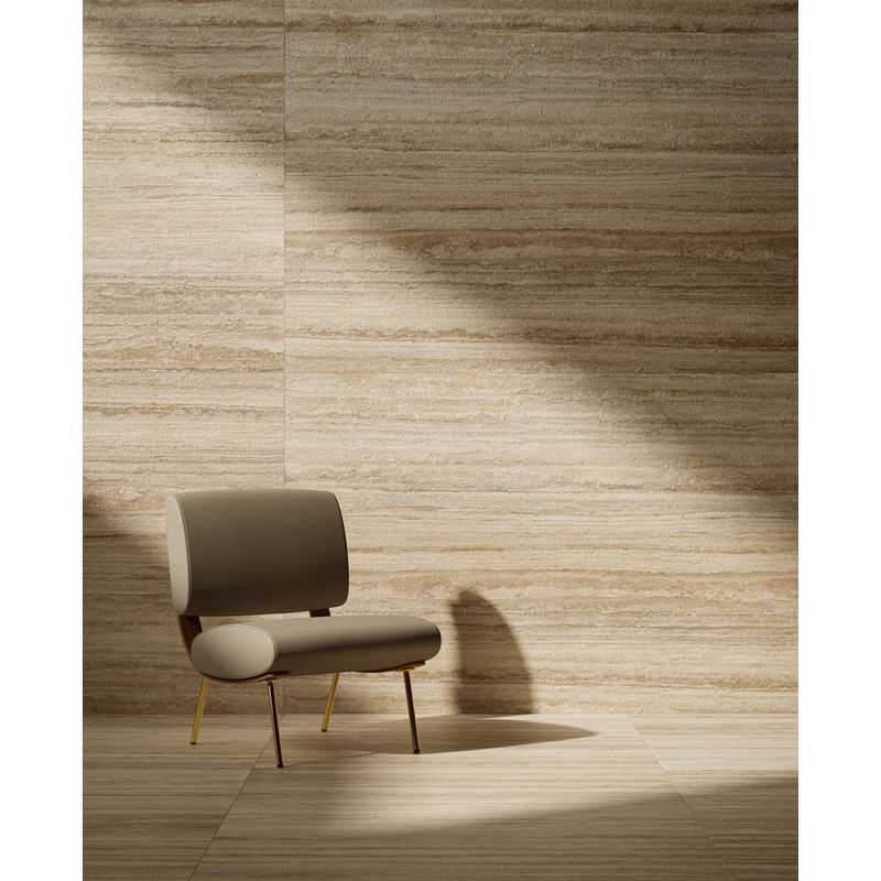 Carrelage Effet Pierre DINAMIKA (DC) - Travertino Moka Vein Cut