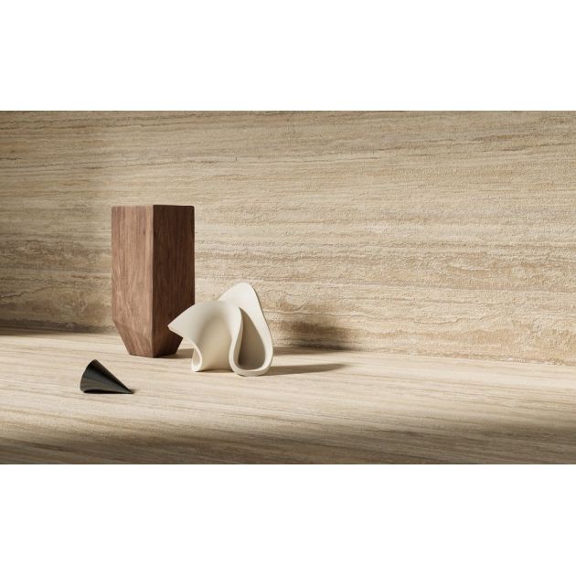 Carrelage Effet Pierre DINAMIKA (DC) - Travertino Moka Vein Cut