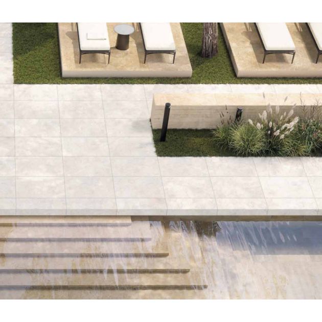 Carrelage Effet Pierre AMBOISE 2 (SI) - Bianco et Oro