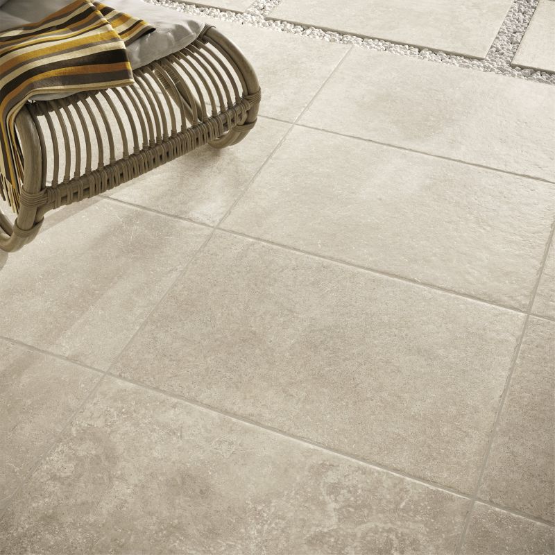 Carrelage Effet Pierre CHANTILLY 2 (SI) - Crème