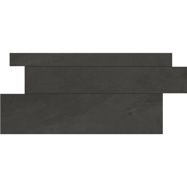 Carrelage Effet Pierre BRAZILIAN SLATE (US) - Plank rail black