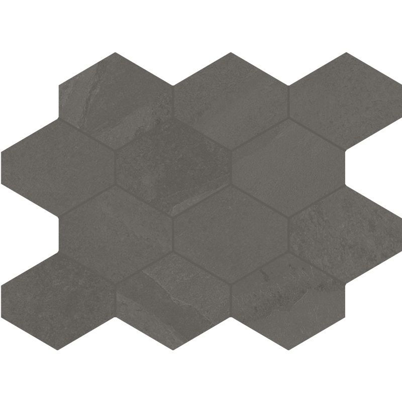 Carrelage Effet Pierre BRAZILIAN SLATE (US) - Hexagon elephant grey
