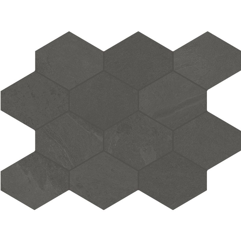Carrelage Effet Pierre BRAZILIAN SLATE (US) - Hexagon pencil grey