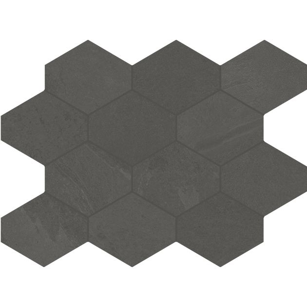 Carrelage Effet Pierre BRAZILIAN SLATE (US) - Hexagon pencil grey