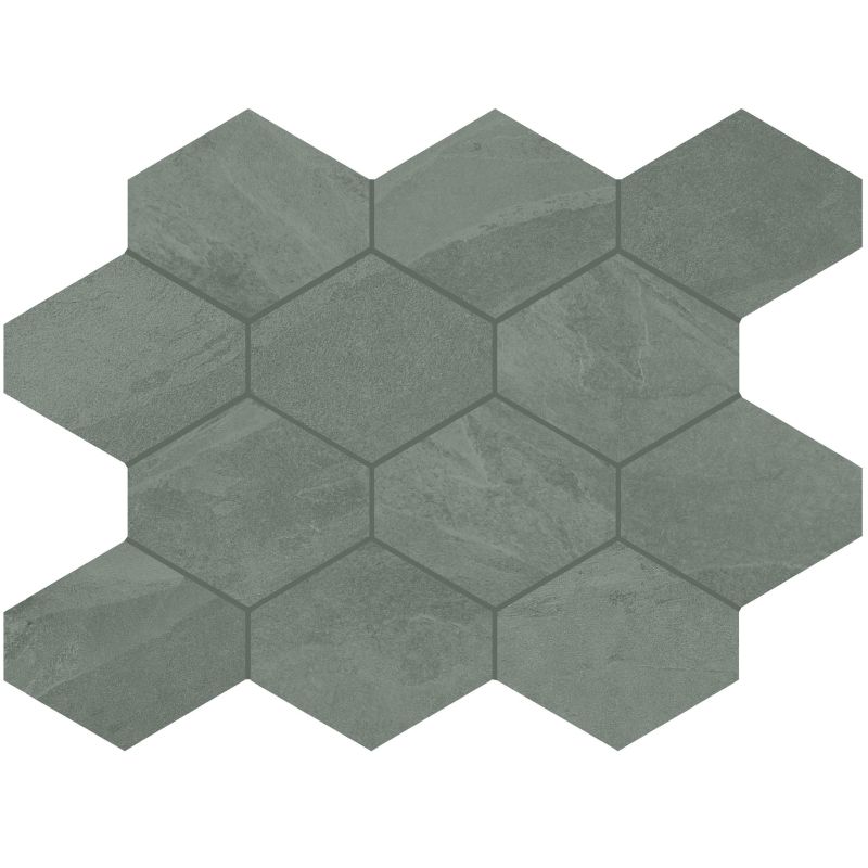 Carrelage Effet Pierre BRAZILIAN SLATE (US) - Hexagon vermont green