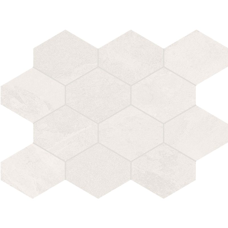 Carrelage Effet Pierre BRAZILIAN SLATE (US) - Hexagon oxford white