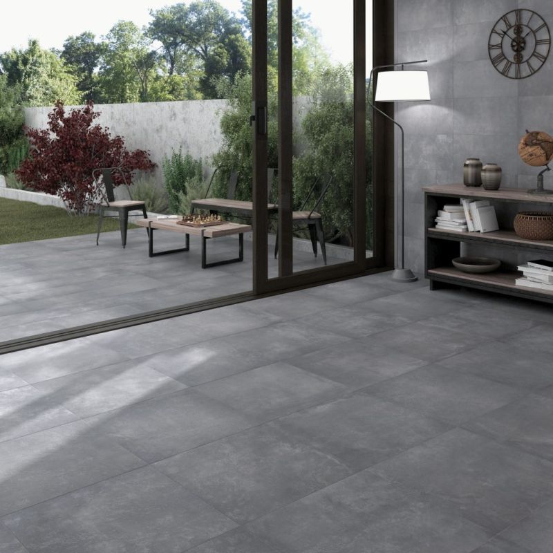 Carrelage Effet Béton BOULEVARD (AL) - Dark 