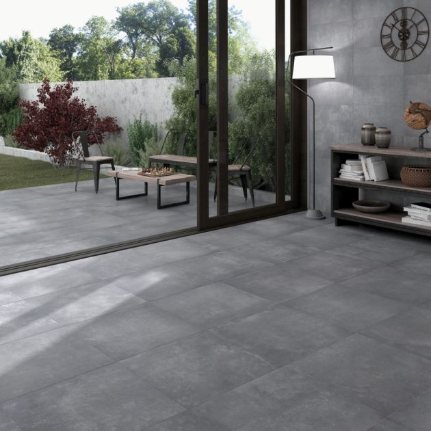 Carrelage Effet Béton BOULEVARD (AL) - Dark 