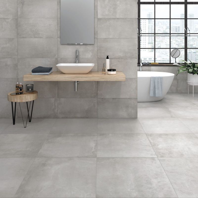 Carrelage Effet Béton BOULEVARD (AL) - Grey