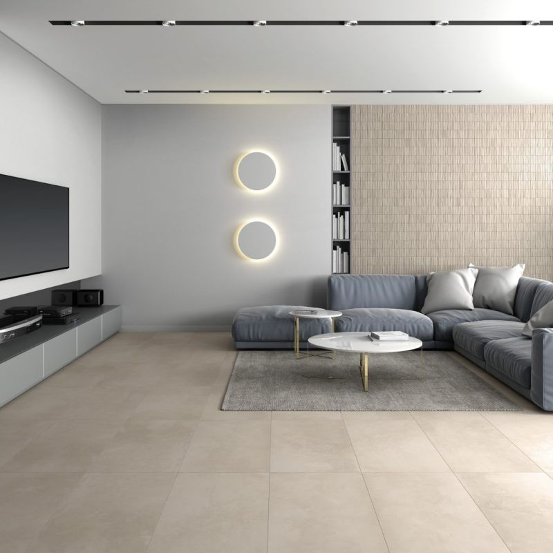 Carrelage Effet Béton FLOW (AL) - Cement Sand - Mosaic Sticks Cement Sand