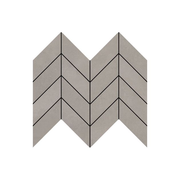 Carrelage Effet Béton FLOW (AL) - Mosaic Arrow Cement Ash 