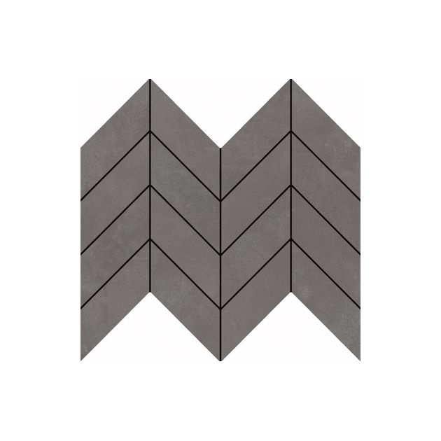 Carrelage Effet Béton FLOW (AL) - Mosaic Arrow Cement Coal