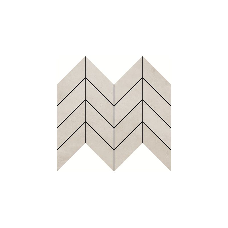 Carrelage Effet Béton FLOW (AL) - Mosaic Arrow Cement Cloud