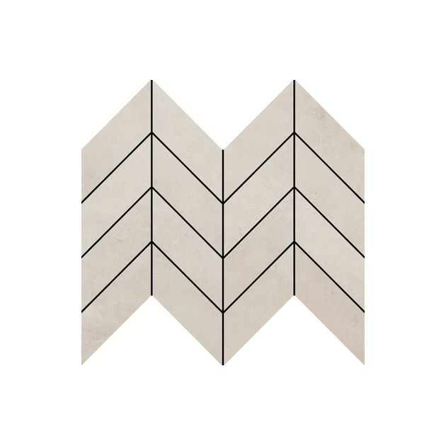 Carrelage Effet Béton FLOW (AL) - Mosaic Arrow Cement Cloud