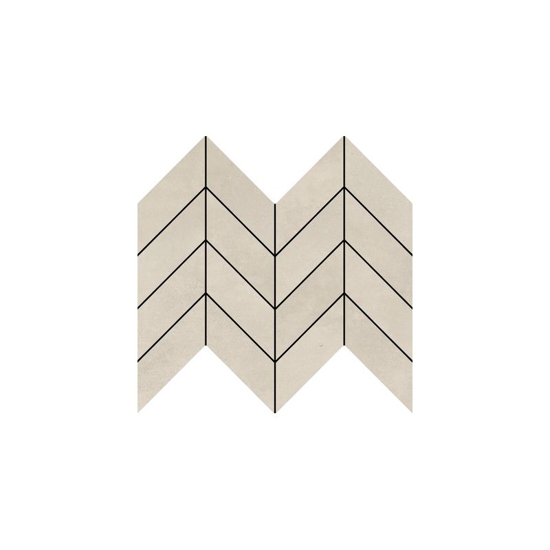 Carrelage Effet Béton FLOW (AL) - Mosaic Arrow Cement Sand