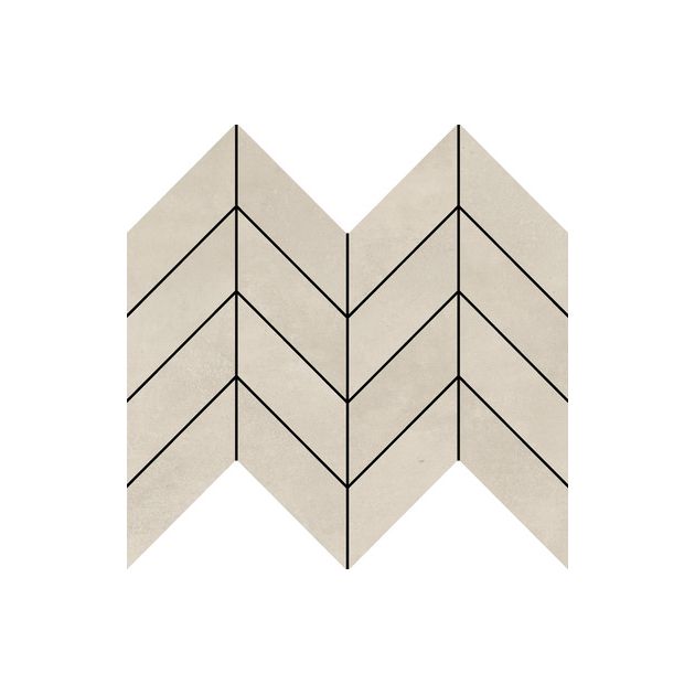 Carrelage Effet Béton FLOW (AL) - Mosaic Arrow Cement Sand