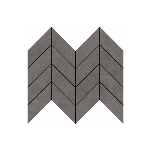 Carrelage Effet Béton FLOW (AL) - Mosaic Arrow Stone Coal