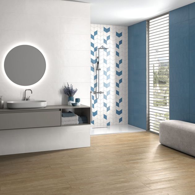 Carrelage Effet Déco LIV´IN (AL) - Colonial Blue - Cloud White 