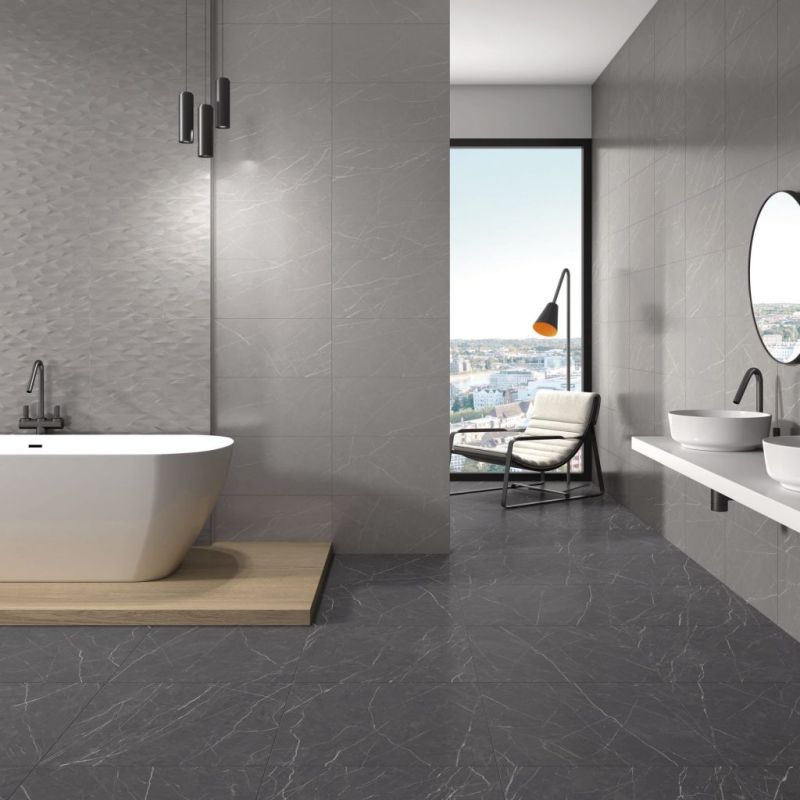 Carrelage Effet Marbre MUSE (AL) - Coal - Grey
