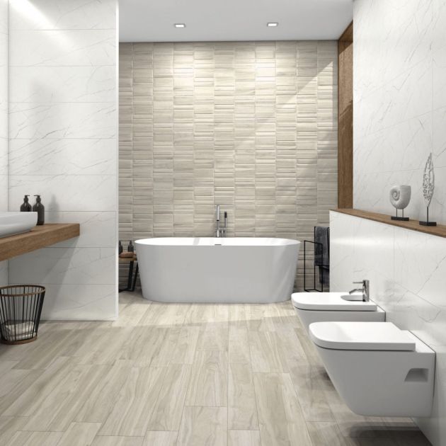 Carrelage Effet Marbre MUSE (AL) - White 