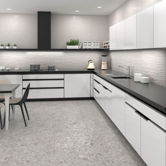 Carrelage Effet Pierre BALANCE (AL) - Silver - Ceppo Di Gre