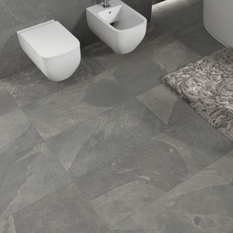 Carrelage Effet Pierre MUSTANG SLATE (AL) - Light Grey
