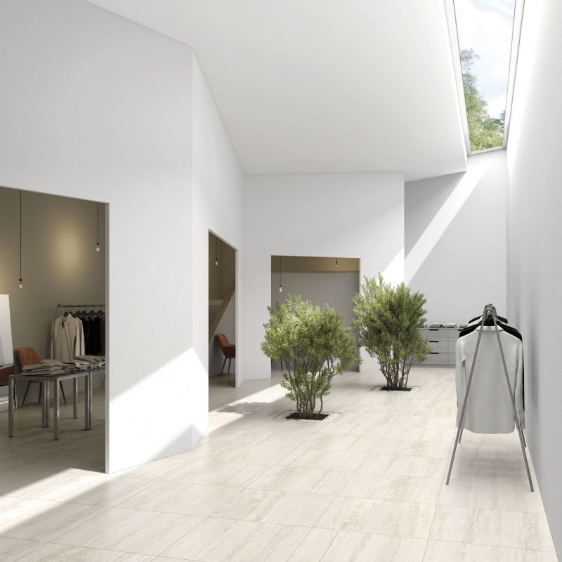 Carrelage Effet Pierre PURE TRAVERTINE (AL) - Ivory