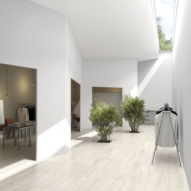 Carrelage Effet Pierre PURE TRAVERTINE (AL) - Ivory
