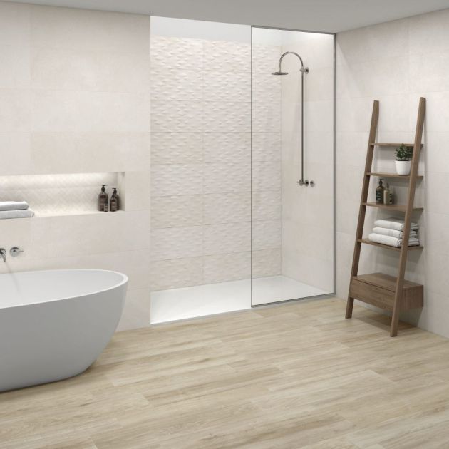 Carrelage Effet Pierre SERENA (AL) - Beige - Mosaic Herring Beige - Prisma Beige
