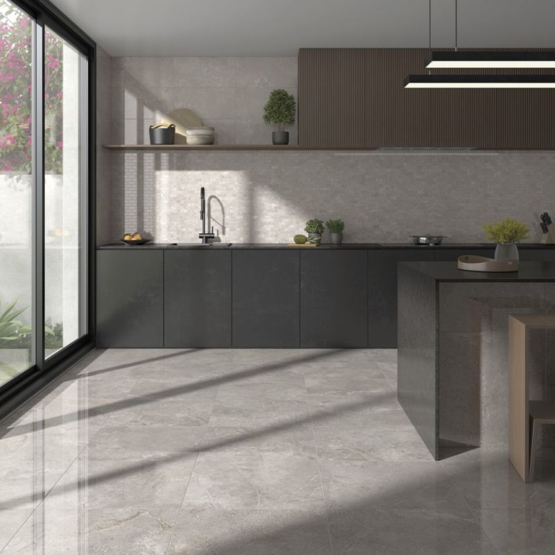 Carrelage Effet Pierre STONE AGE (AL) - Grey - Mosaic Brick Grey