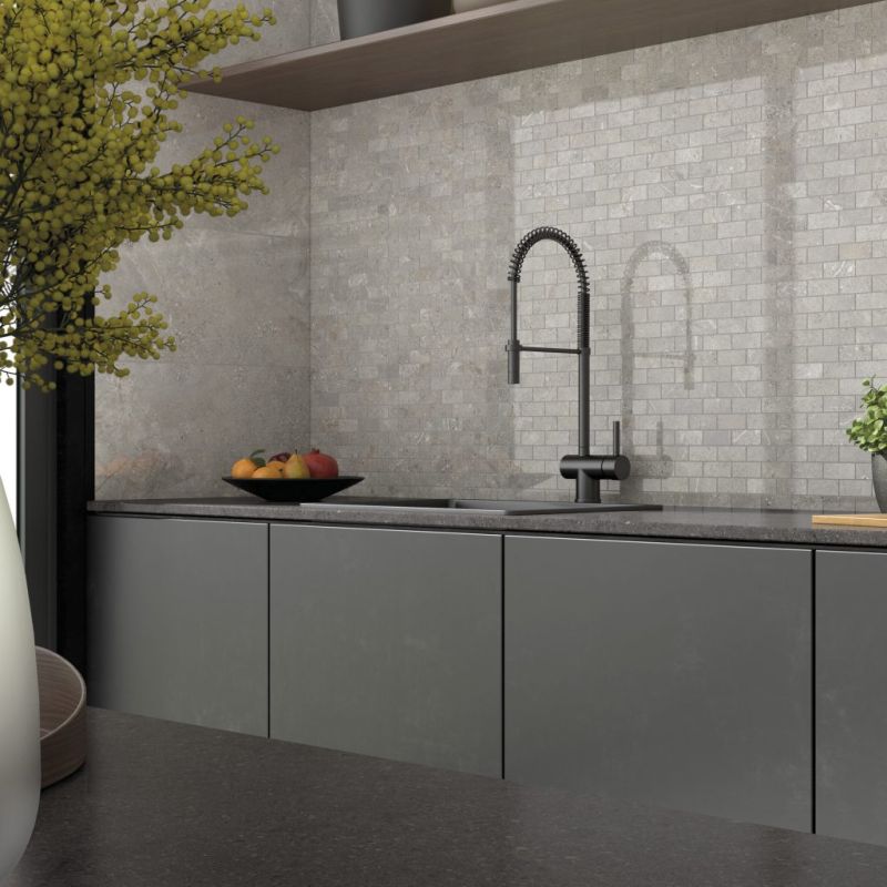 Carrelage Effet Pierre STONE AGE (AL) - Mosaic Brick Grey