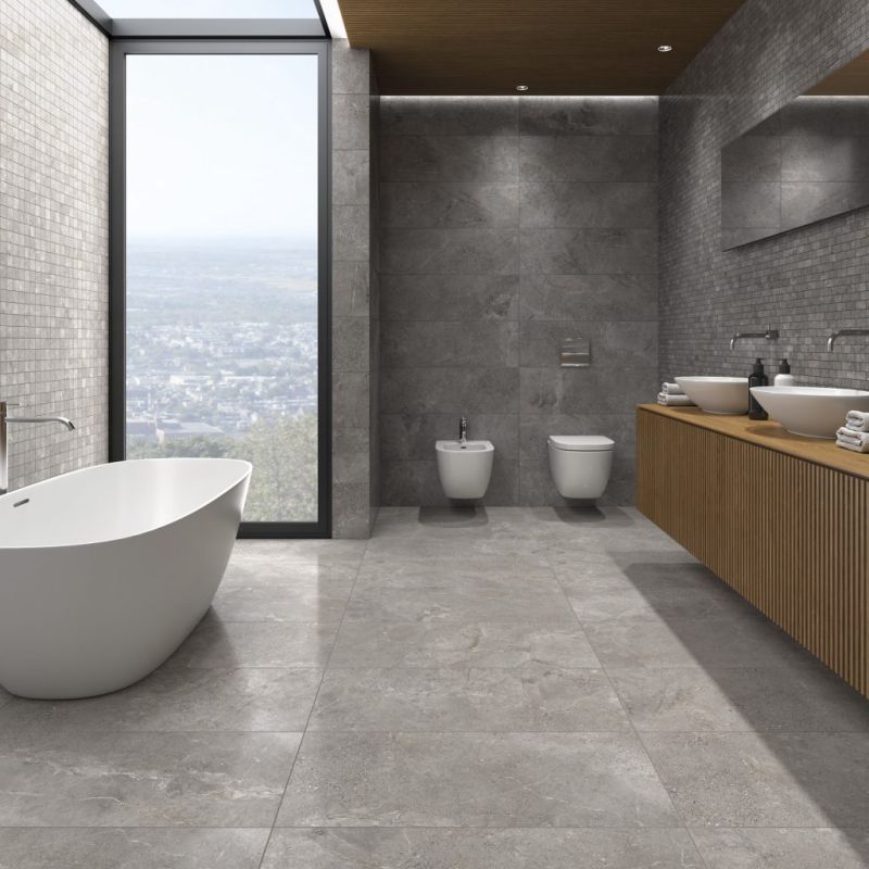 Carrelage Effet Pierre STONE AGE (AL) - Mosaic Brick Anthracite - Mosaic Grey - Anthracite