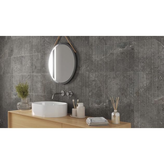 Carrelage Effet Pierre STONE AGE (AL) - Sawn Anthracite