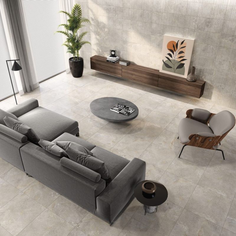 Carrelage Effet Pierre STONE AGE (AL) - Sawn Greige - Greige