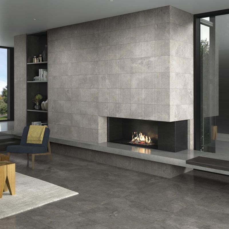 Carrelage Effet Pierre STONE AGE (AL) - Sawn Grey - Anthracite