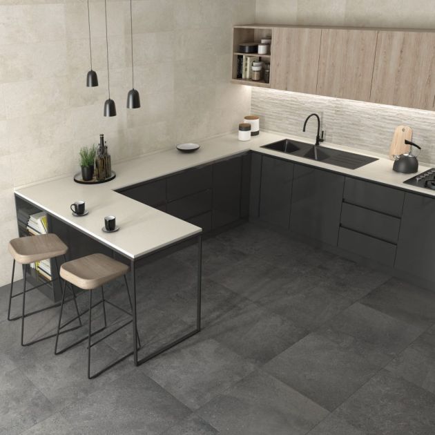 Carrelage Effet Pierre URBAN STONE (AL) - Grey - Anthracite