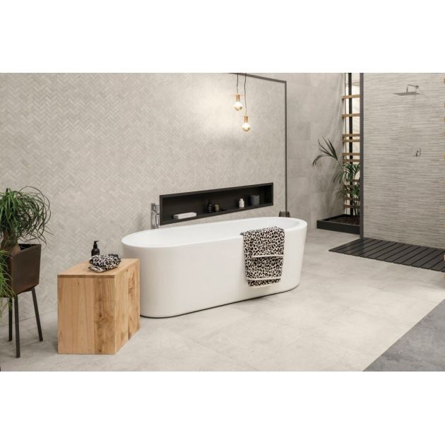 Carrelage Effet Pierre URBAN STONE (AL) - Greige - Muretto Mix Greige - Mosaic Herring Greige