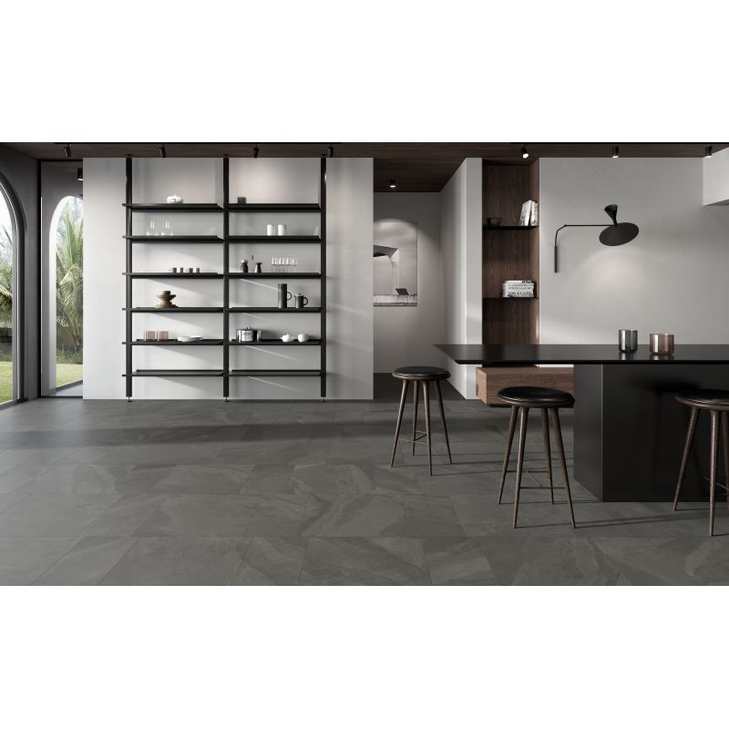 Carrelage Effet Pierre BRAZILIAN SLATE (US) - Elephant Grey